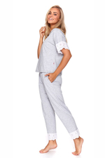 Оригинальная пижама с кружевной отделкой (Размер: XL) (Цвет: серый)