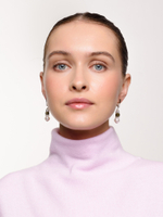 Серьги "Pearl charm green" с яшмой Silver