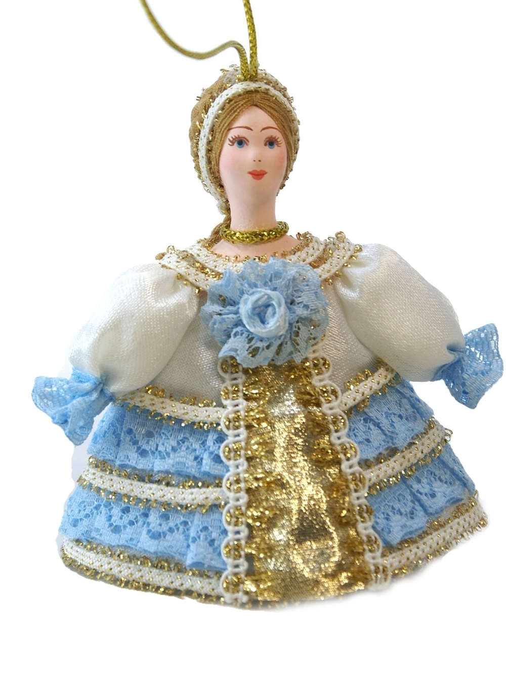 Кукла-подвеска Дама в бальном платье.