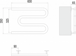 Полотенцесушитель Terminus Электро 25 М-обр 600х350