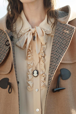 ZARA ПАЛЬТО ИЗ СМЕСОВОЙ ШЕРСТИ, ТАБАЧНЫЙ