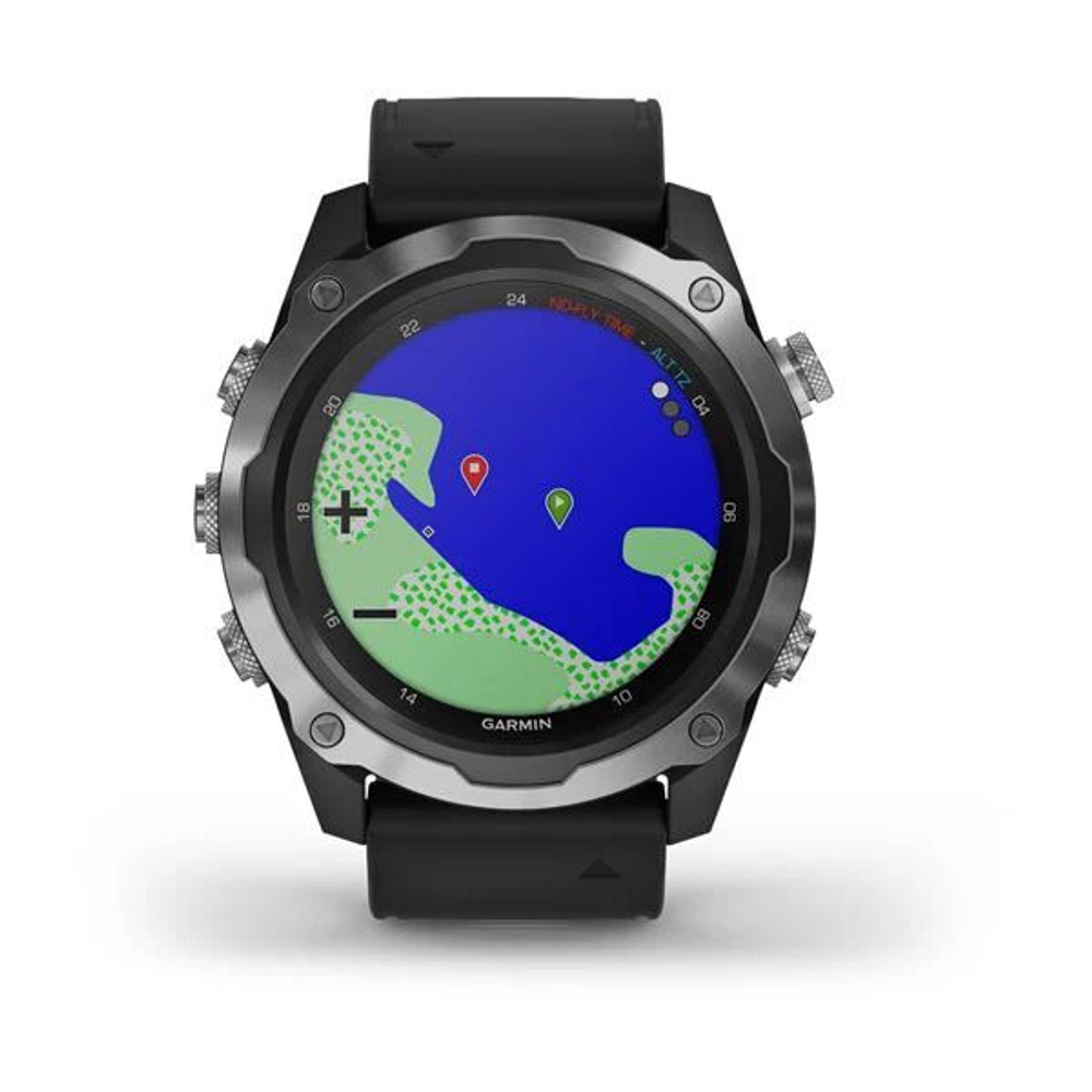 Умные часы Garmin Descent MK2 стальные с черным ремешком