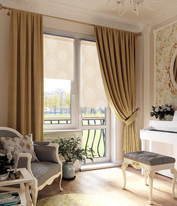 Рулонные шторы Шарм Бежевый