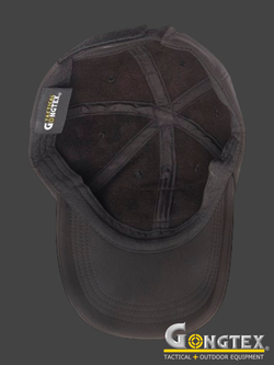 Бейсболка (кепка) демисезонная Gongtex Softshell Cap Waterproof с велкро панелью. Чёрный