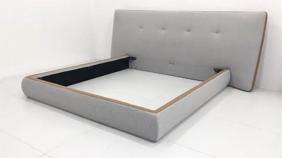 Двуспальная кровать Rever 180х200 см, серая