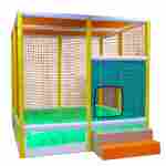 Игровой детский батут с LED-подсветкой в безопасном ограждении, 2,5х2,5х2,75 м