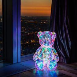 ULD-R504 USB-RGB BEAR Светильник декоративный Мишка. с USB проводом. 80 светодиодов. RGB свет. Цвет корпуса радужный. TM Uniel
