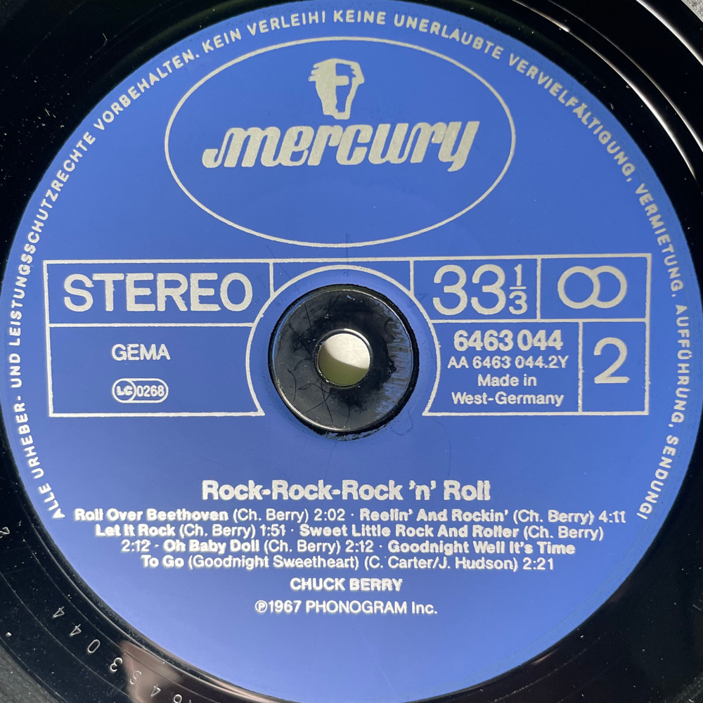 Chuck Berry ‎– Rock-Rock-Rock 'n' Roll (Германия 1980г.)