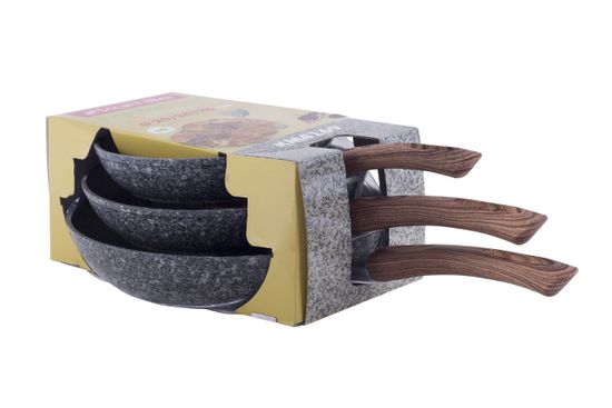Набор сковород 20 см, 24 см, 28 см. Kamille KM 4169 с гранитным покрытием