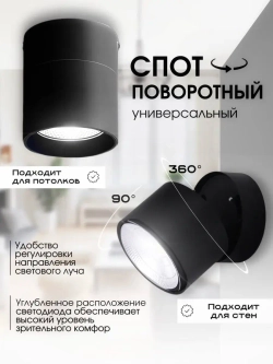 Спот светильник потолочно-настенный