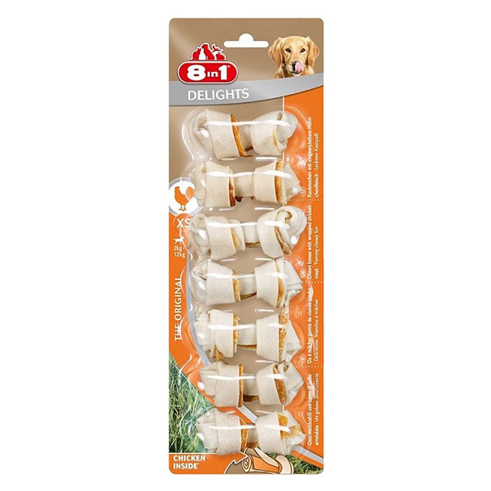 8in1 Delights XS 7,5 см (курица) 7 шт - косточки для собак мелких пород
