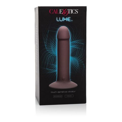 Бежевый вибромассажёр с присоской LUXE Touch-Sensitive Vibrator - 16,5 см. (Цвет: бежевый)