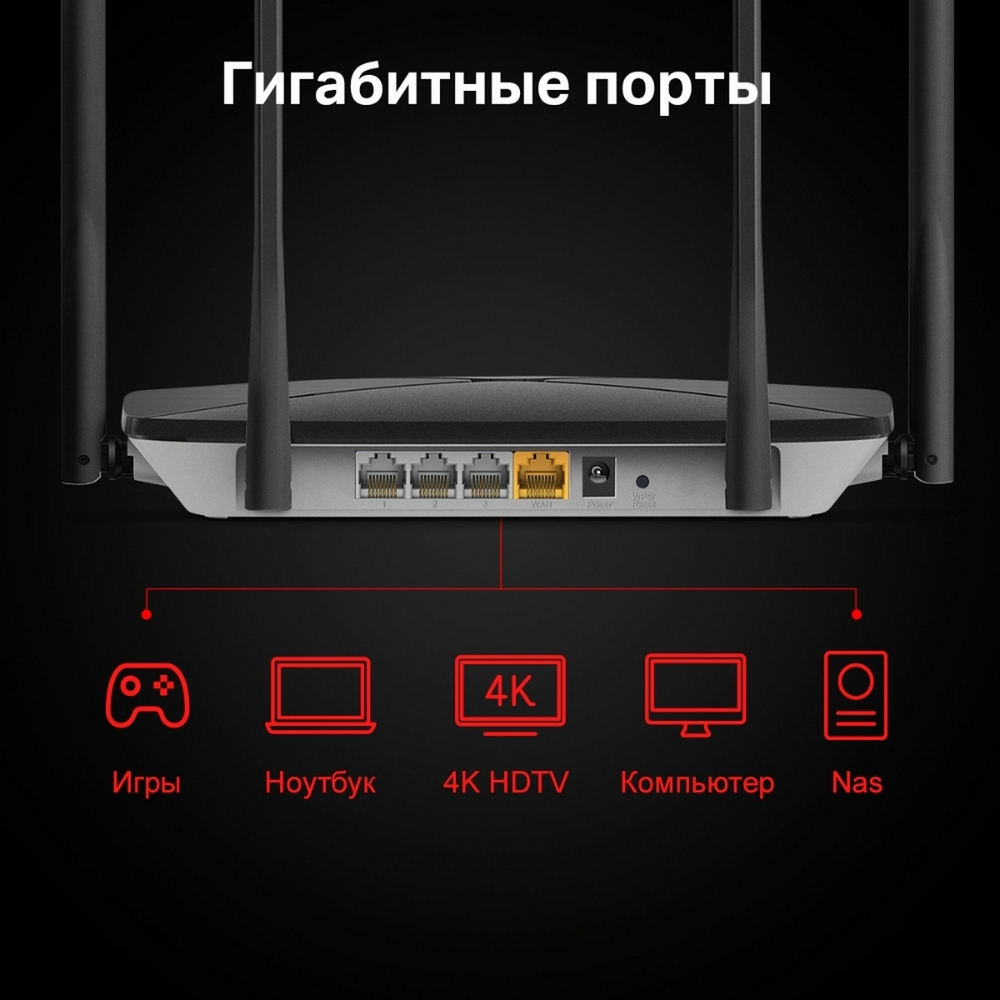 Wi-Fi роутер Mercusys AC12G Dual Band Wi-Fi AC1300