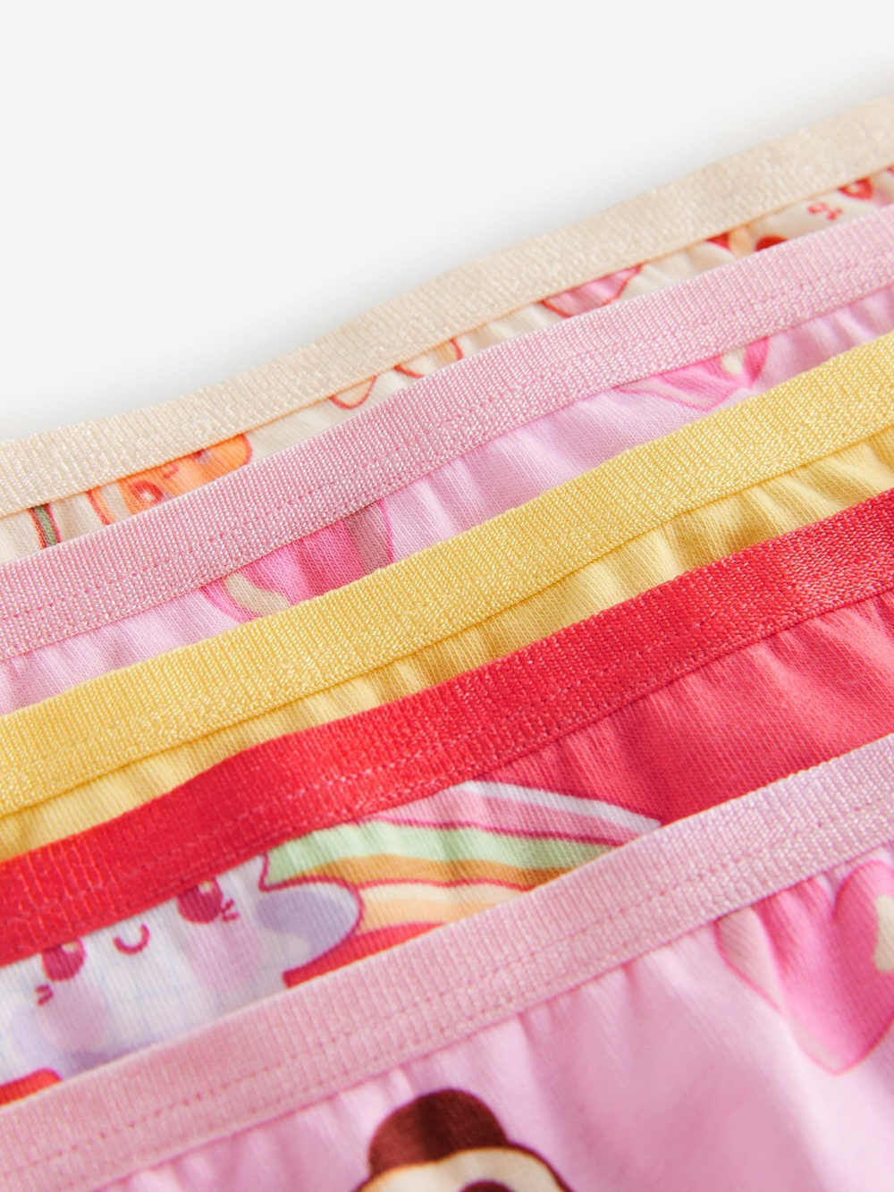 Трусы для девочки Next E75-368, 5 шт., Красный, Желтый, Розовый