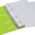 Тетрадь на кольцах А5 (160х215 мм), 80 л., пластиковая обложка, клетка, BRAUBERG, "Салатовый", 403250