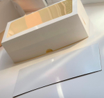 Подложка под большой рулет 33х16 см 1.5мм золото/белый