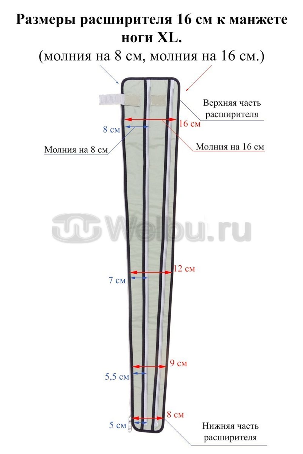 Аппарат для лимфодренажа и массажа WelbuTech Seven Liner Zam-02, стандартный комплект, размер XL