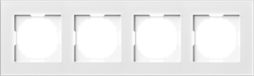 Рамка 4-я, Natural белое стекло, серия A07