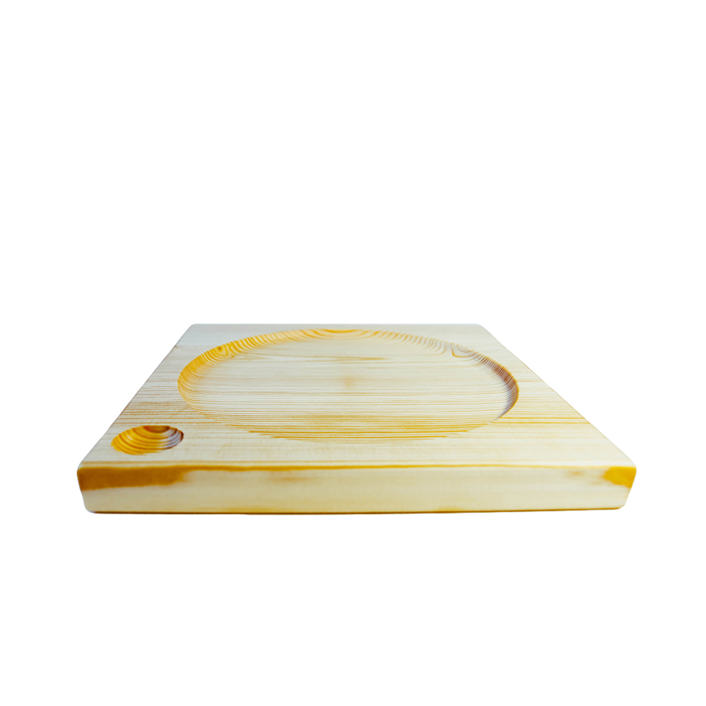 Квадратная тарелка Art of Siberia для суши из древесины кедра. RD1