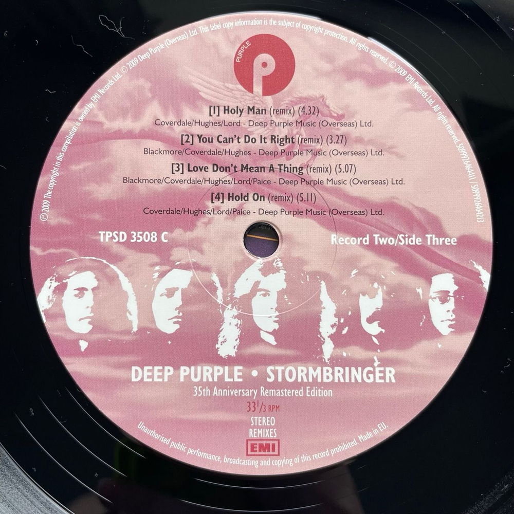 Винтажная виниловая пластинка LP Deep Purple Stormbringer (Англия 2009)