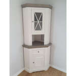 Буфет «Форест» угловой белый воск/антрацит