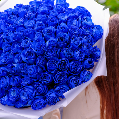 Купить Букет синих роз