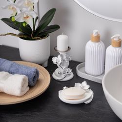 Подсвечник Орхидея Чарми Сильвер