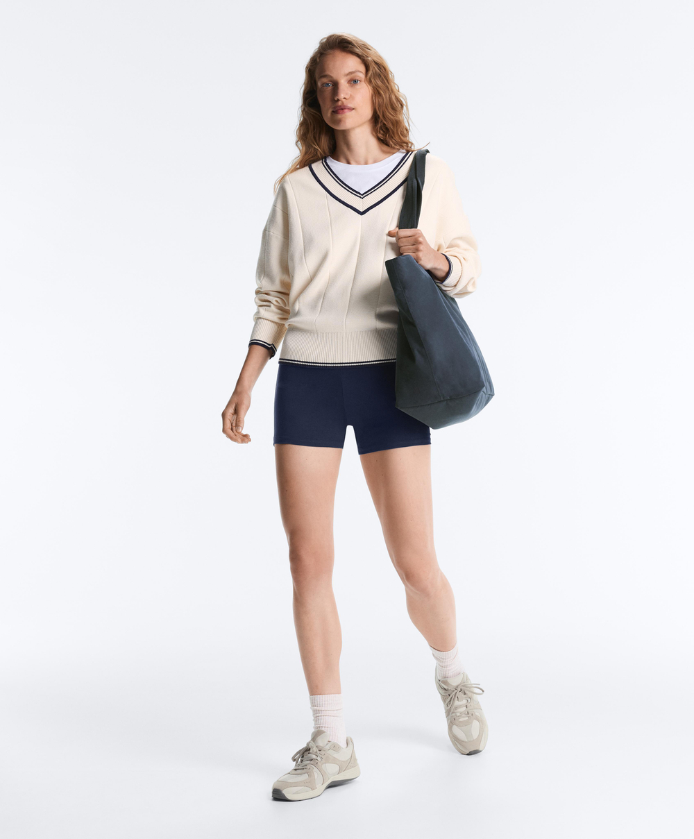 OYSHO Велосипедки Comfortlux с высокой посадкой длиной 10 см, синий