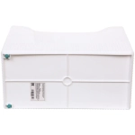 Лоток для хранения на двух колесиках «ШТОФТ», цвет белый, 34*17*25,5см (лейбл Селфи)