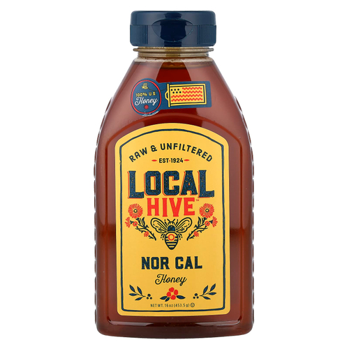 Local Hive, мед, Nor Cal, необработанный и нефильтрованный, 453,5 г (16 унций)