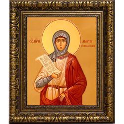 Мария Устюжская праведная. Икона на холсте.