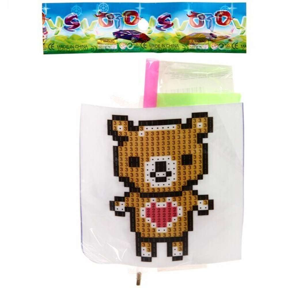 Алмазная мозаика 9*9см «Медвежонок» P158