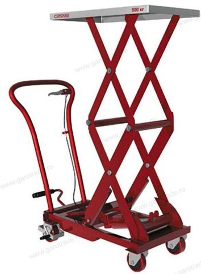 Тележка гидравлическая с подъемной платформой г/п 500 кг 9.15