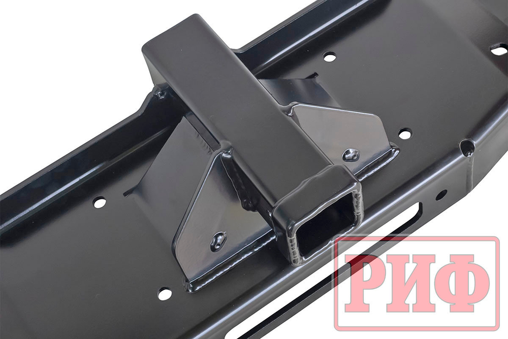 Площадка под лебедку в штатный бампер УАЗ Патриот 2015+ с квадратом под фаркоп РИФ