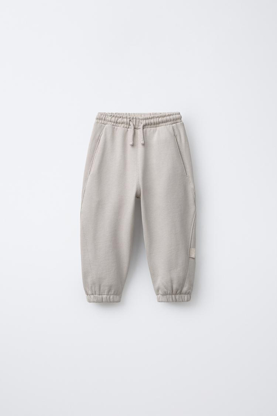 ZARA БРЮКИ-ДЖОГГЕРЫ, ЦВЕТ ЛЬДА