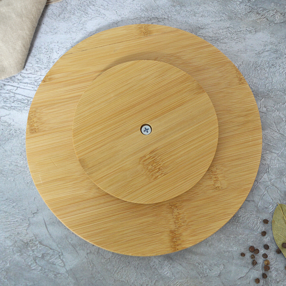 Блюдо сервировочное 20,5*2,2см вращающееся, бамбук