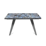 Стол раскладной Rhein (140+40+40), керамика глянцевая Lemurian Blue