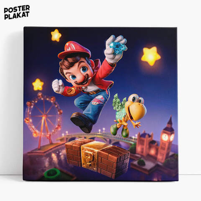 Картина для интерьера Марио / Mario на холсте, Nintendo, холст с печатью на подрамнике, картина на стену, Постер Плакат