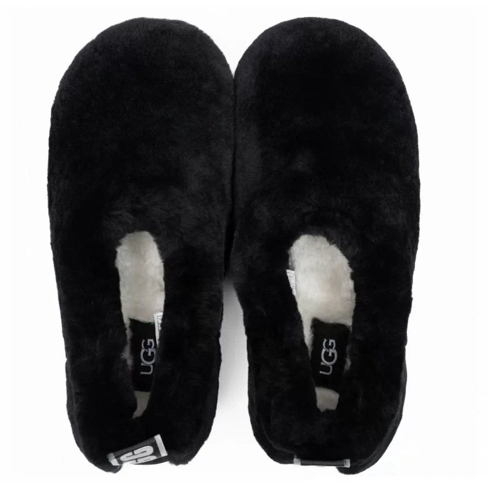 UGG Hailey Fluff Slippers Black