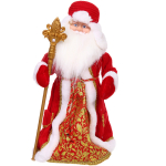 Дед Мороз «Зимняя тайна» 40 см в красной шубке