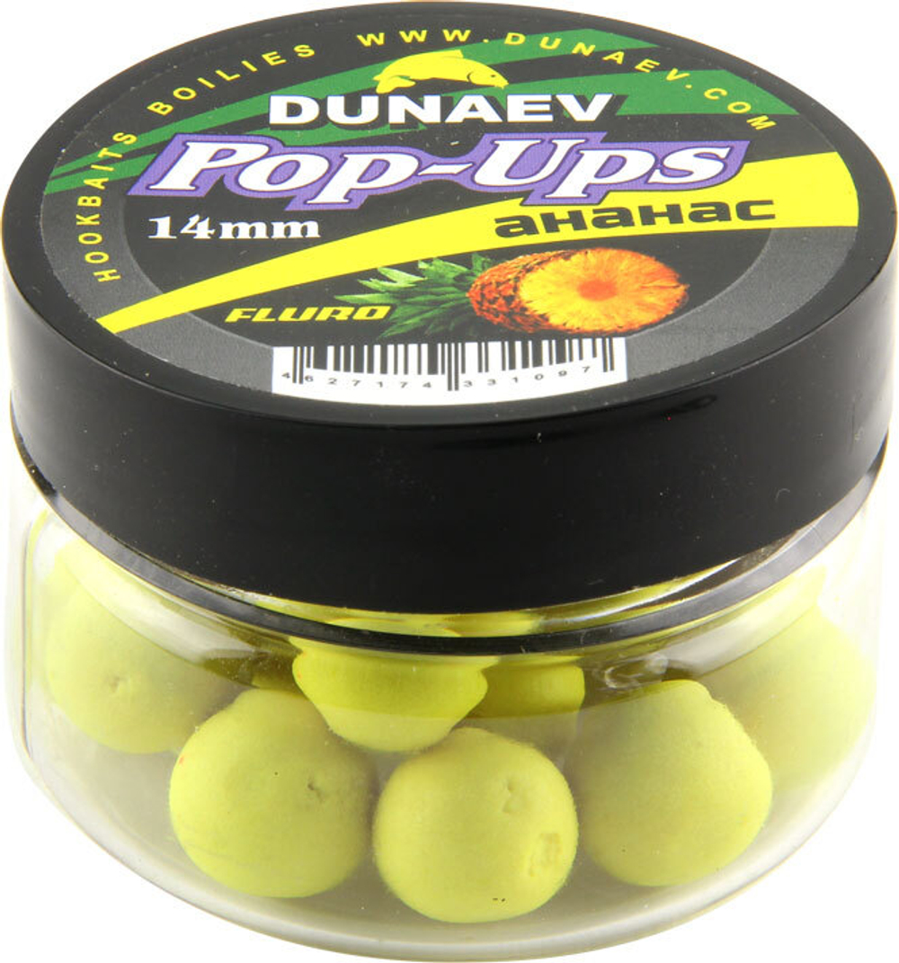 Бойлы DUNAEV POP-UP 14мм Ананас (30г)