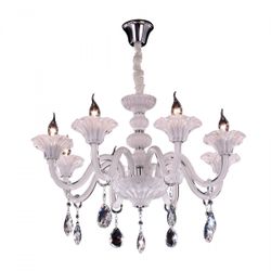 Citilux Ирида CL351180 Люстра стеклянная подвесная Белая