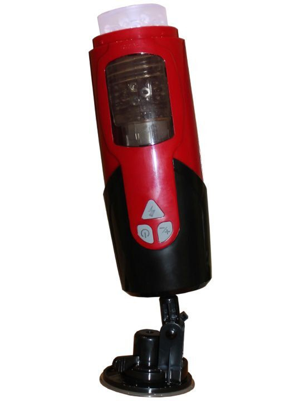 Чёрно-красный робот-мастурбатор Dark Knight (Цвет: черный с красным)