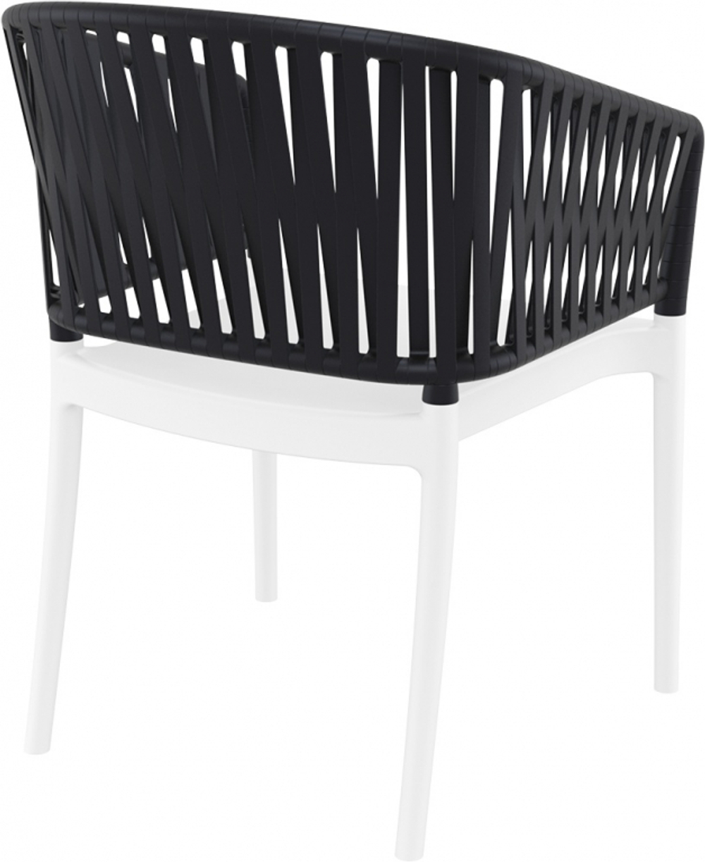 Кресло пластиковое Siesta Contract Portofino, белый, черный