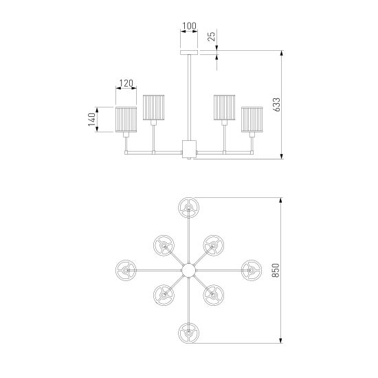 60144/8 / потолочный светильник / хром Smart