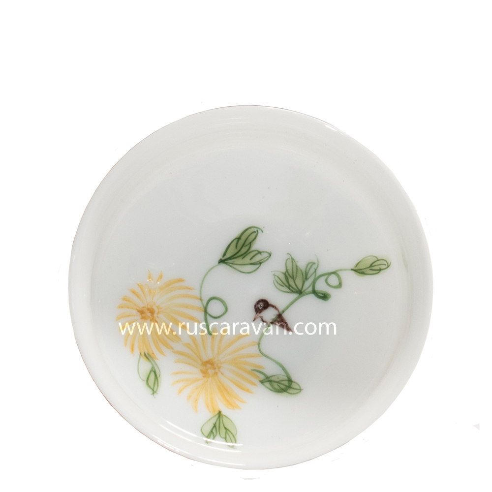 205008-2 Пиала для чайной пары "Птица на желтом цветке", фарфор