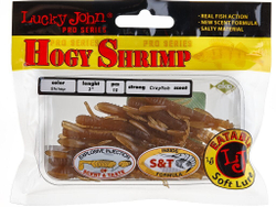 Мягкая приманка Lucky John Series HOGY SHRIMP 3.0in (76 мм), цвет S18, 10 шт.