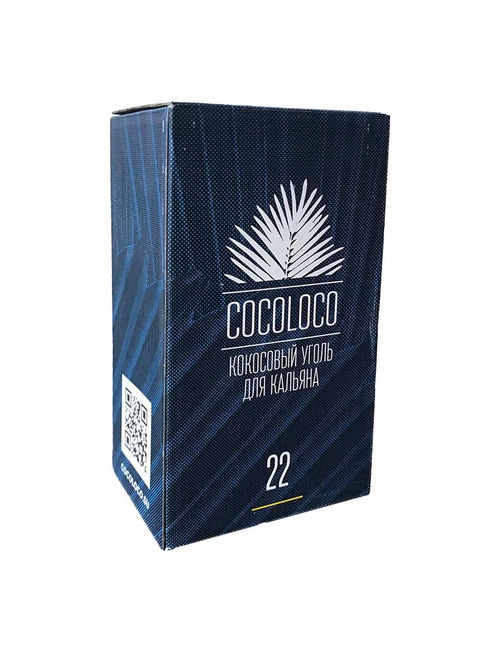 Уголь кокосовый «Cocoloco» 22мм. (96 шт., 1 кг.)
