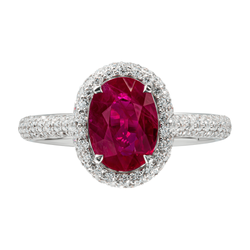 Кольцо с Рубином и Бриллиантами, R0070-4/2