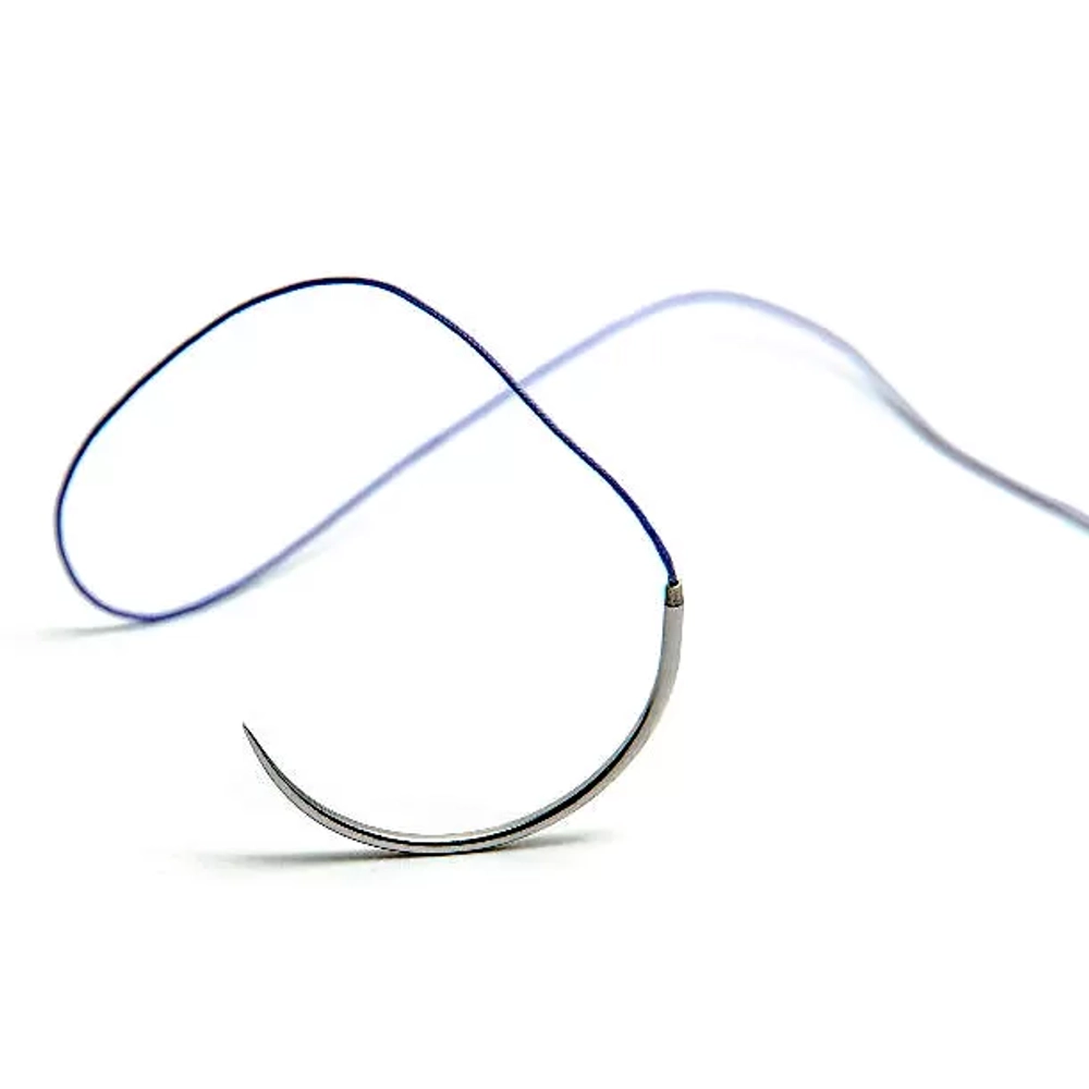 Лавсан нить 2/0 нить 75 см игла 25 мм режущая 25 шт